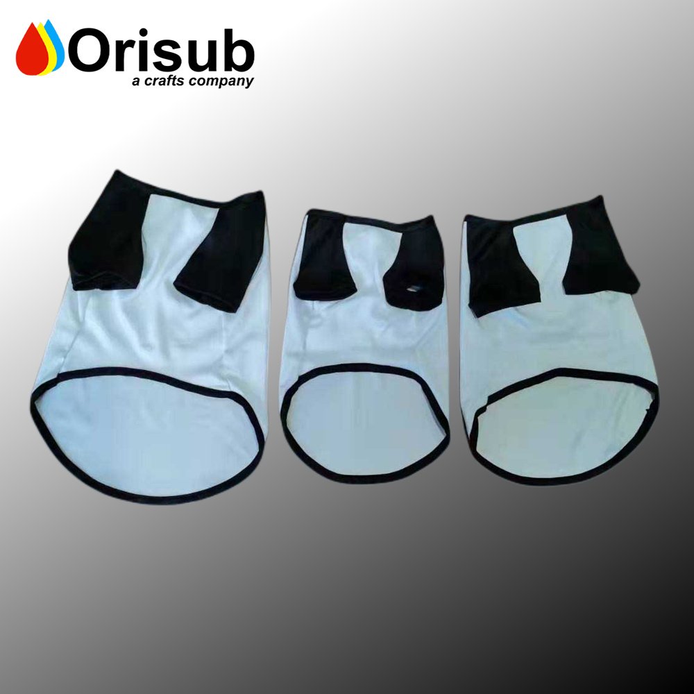Personalize white plain polyester pet shirts blanks sublimation dog shirt clothes