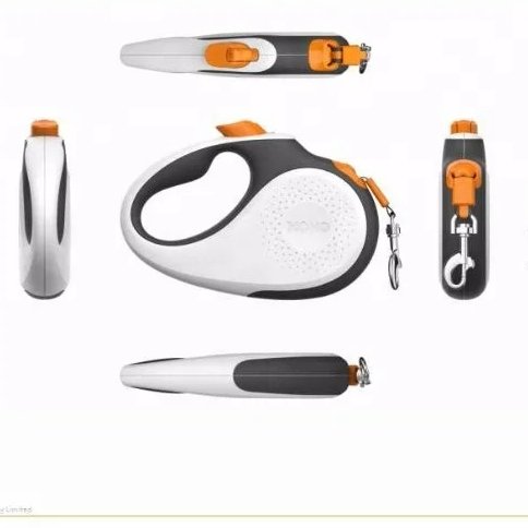 XCHO Ergonomic Dog leash Automatic 360 Tangle-free Retractable Dog leash Tape Orange & Black Large 5m Retractable Dog leash