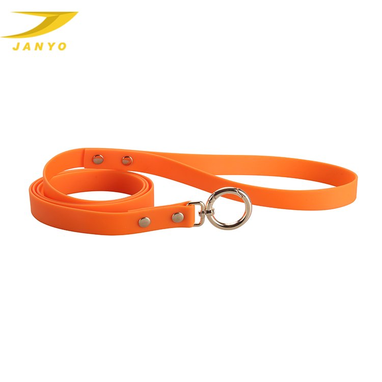 JANYO Newest design fancy orange color walking pvc waterproof dog leash