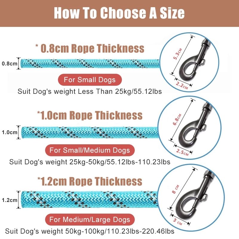 Manufacturers Comfortable Padded Handle Strong Nylon Reflective Training Safety Rope Dog Leash