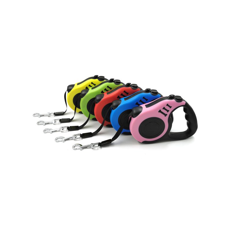 3M/5M Dog Leash with Light Automatic Retractable Rope for Dogs Cats with Non Slip Handle Durable Heavy Duty Pet Products