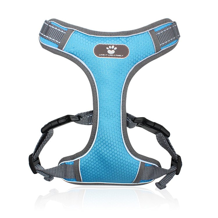 New Pet Leash Mesh Breathable Chest Harness Vest Type Reflective Dog Harness for Big Dogs