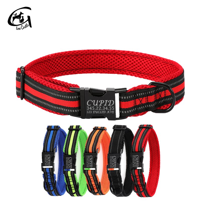 Wholesale Pet Supplies Private Label Luxury Pet Dog Collars Leashes With Metal Buckle