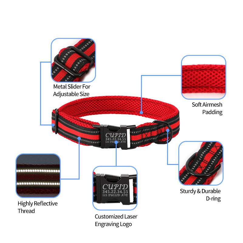 Wholesale Pet Supplies Private Label Luxury Pet Dog Collars Leashes With Metal Buckle