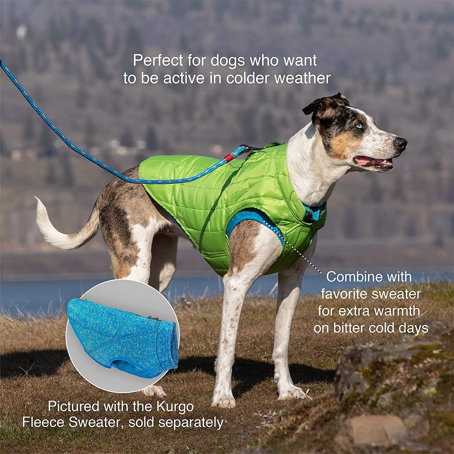 Jacket Dog Coat Reversible Winter Coat Works with Harnesses Dog Winter Jacket with Reflective Accents Winter Dog Coat OEM