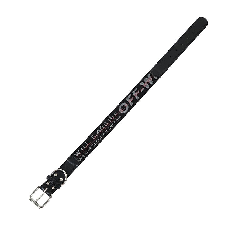 Pu Leather Pet Professional standard size dog leash pet accessories Black Luxury Dog Collar