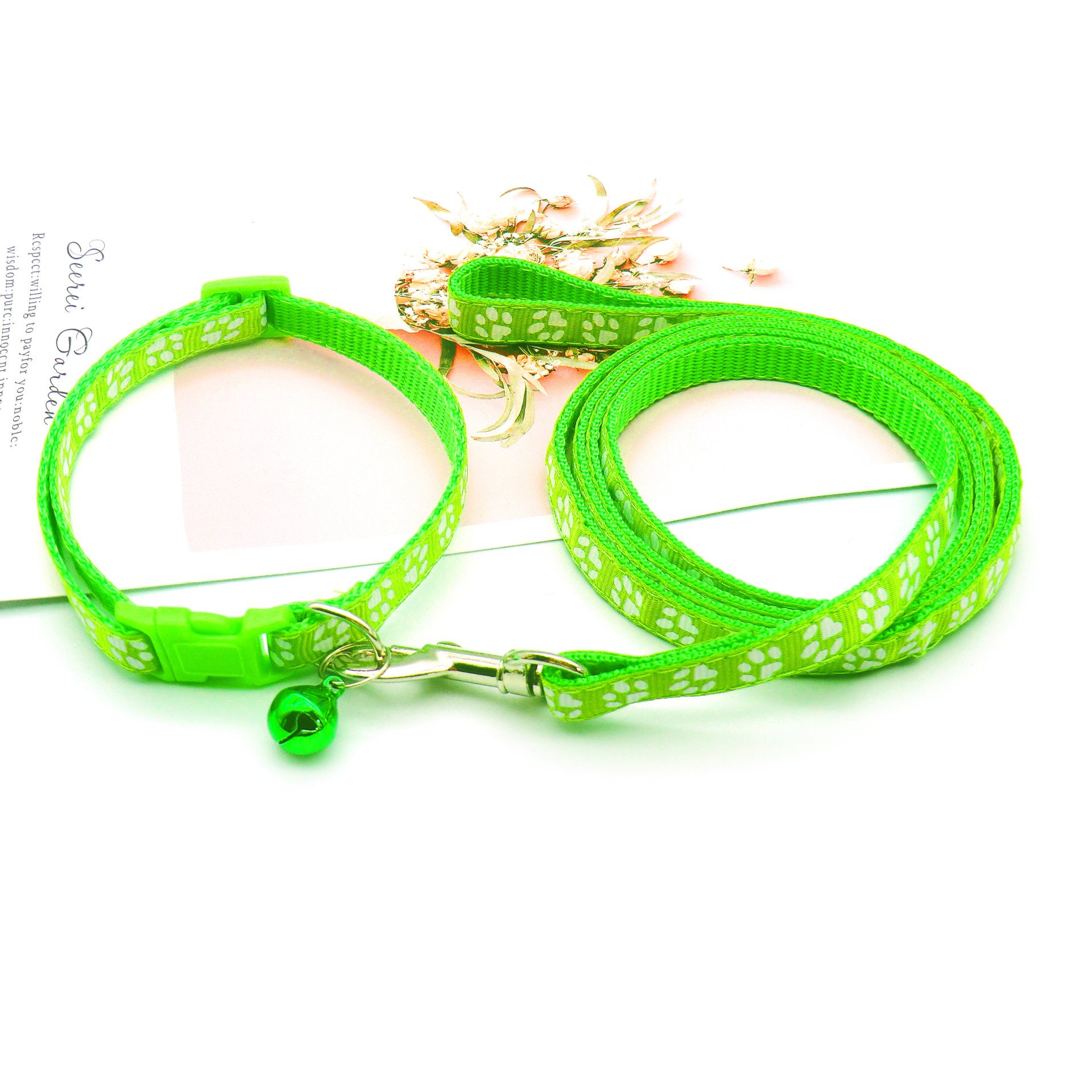 Wholesale Leash Dog Training Collar and Leash Sets Dog Collar Harness Leash with Bells Pet Collars for Dogs