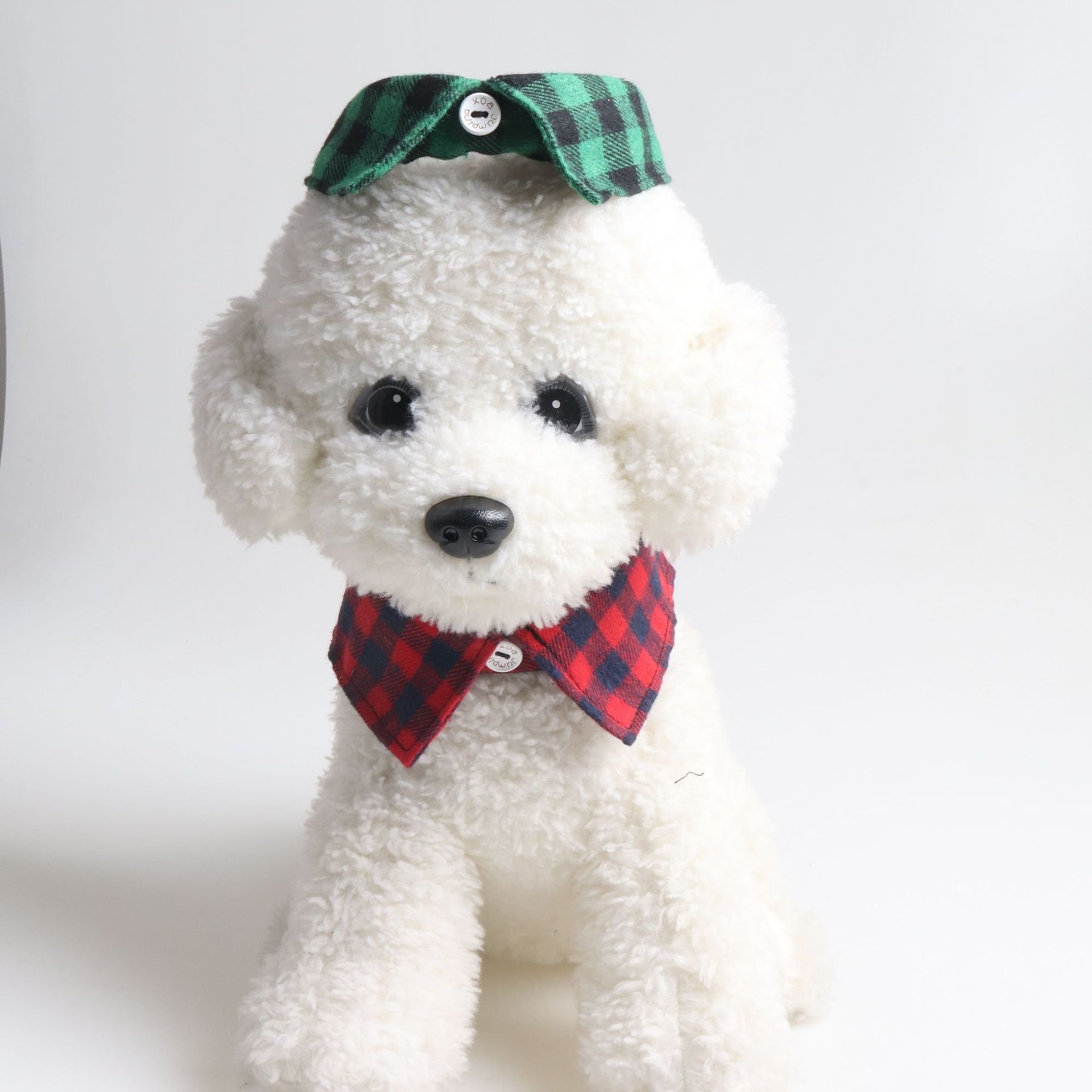 YOELLEN wholesale hot selling checked designs Christmas fashion green cat puppy pet suit adjustable cotton bow tie dog collars