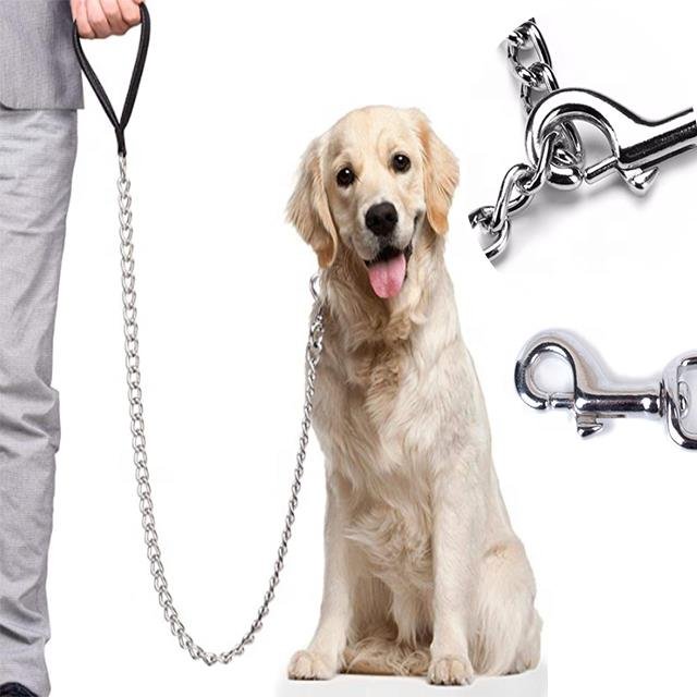 High Quality Collar Training Iron Twisted Chain Dog Leash Pet Chain Collar Tie Dog Stainless Steel P Chain