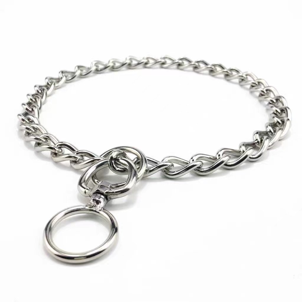 High Quality Collar Training Iron Twisted Chain Dog Leash Pet Chain Collar Tie Dog Stainless Steel P Chain