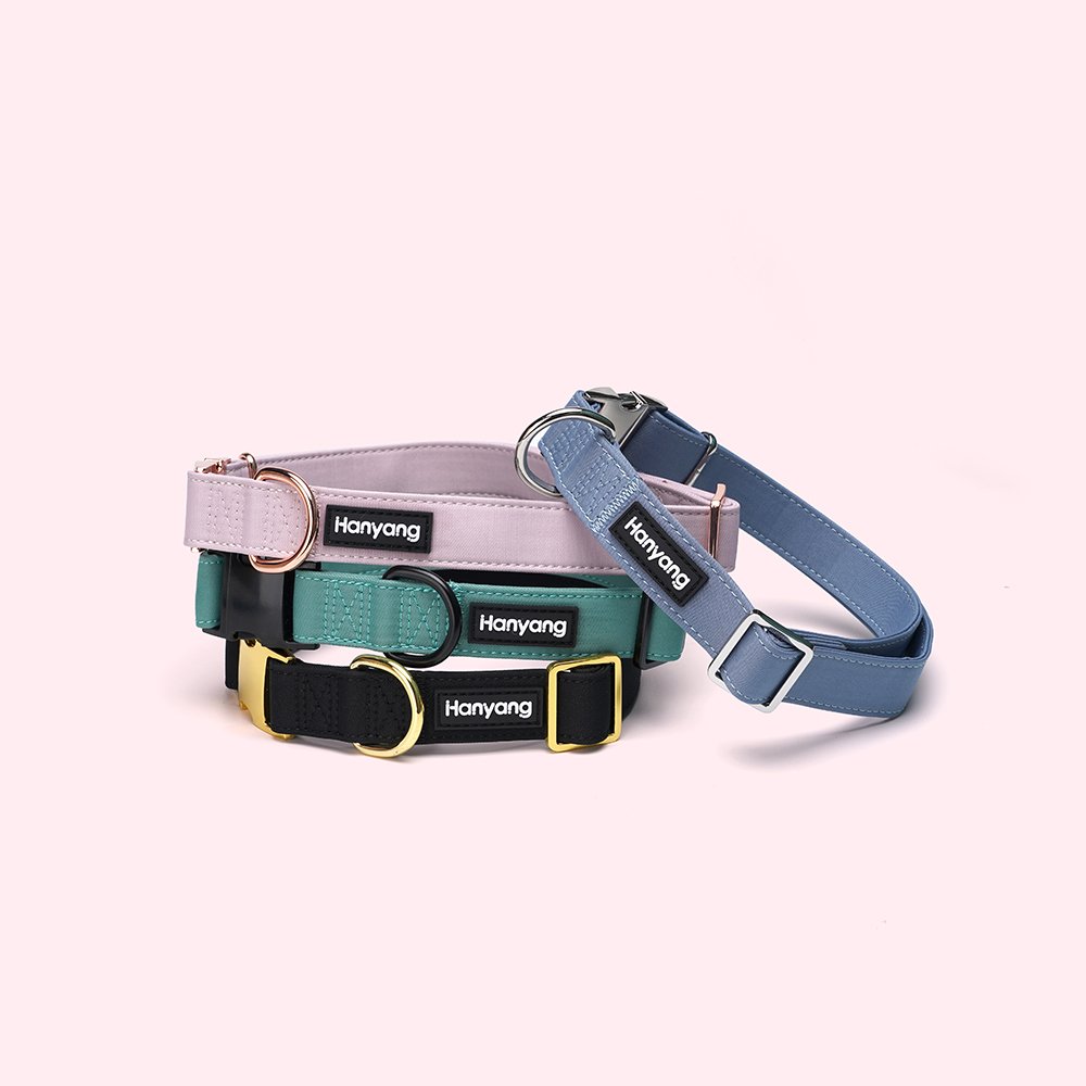 Custom Material Color Dog Leash with Poop Bag Holder Triple- Proof Fabric Pet Accessories