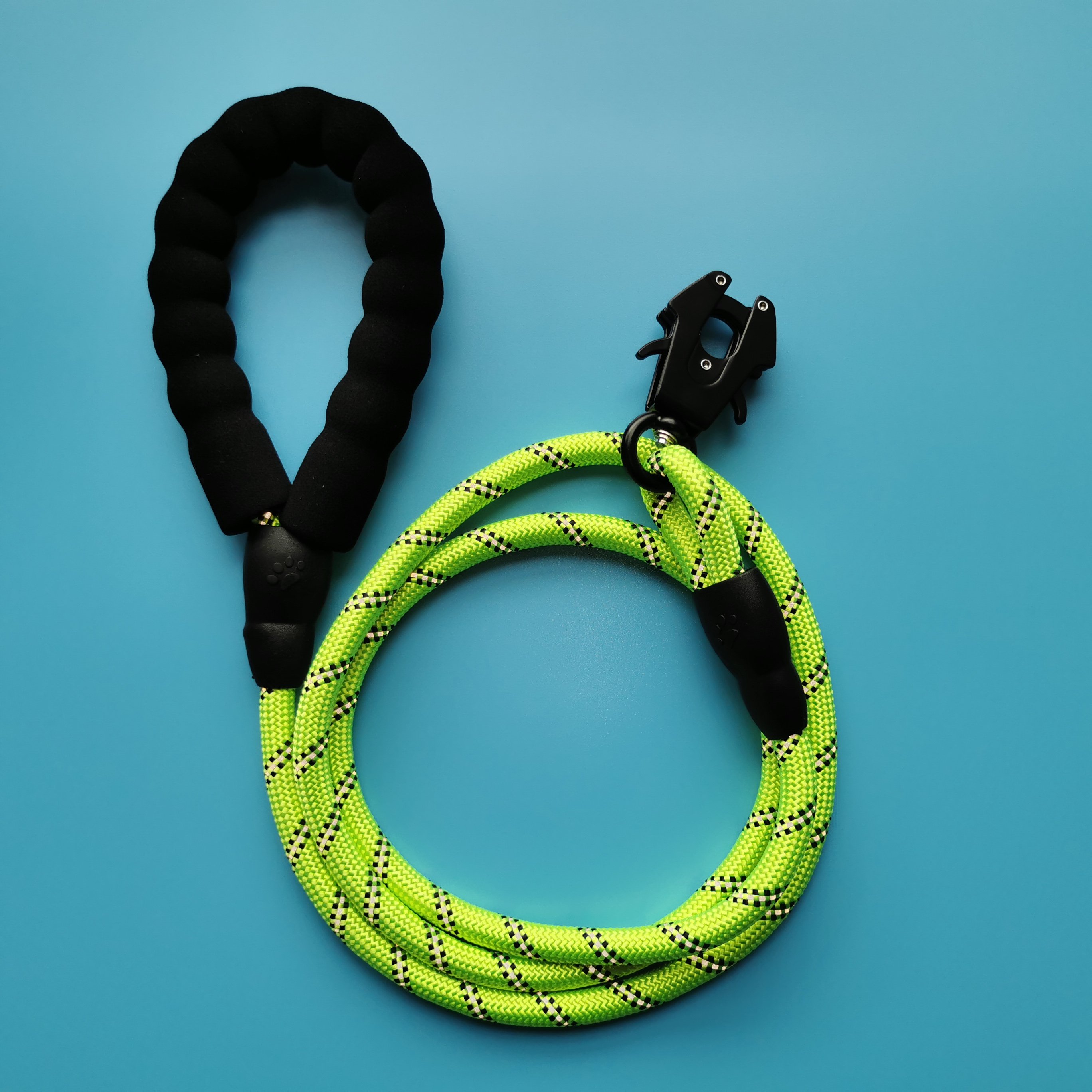 Heavy duty Braided Long Luxury nylon custom Leashes Rope Pet products Collar Dog leash Frog Clip carabiner