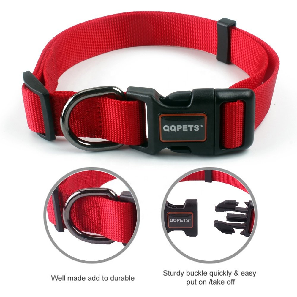2024 Wholesale High Custom Pet Dog Collar And Leash Set Eco Fabric Personalized Nylon Adjustable Private Label Dog Leads Collars