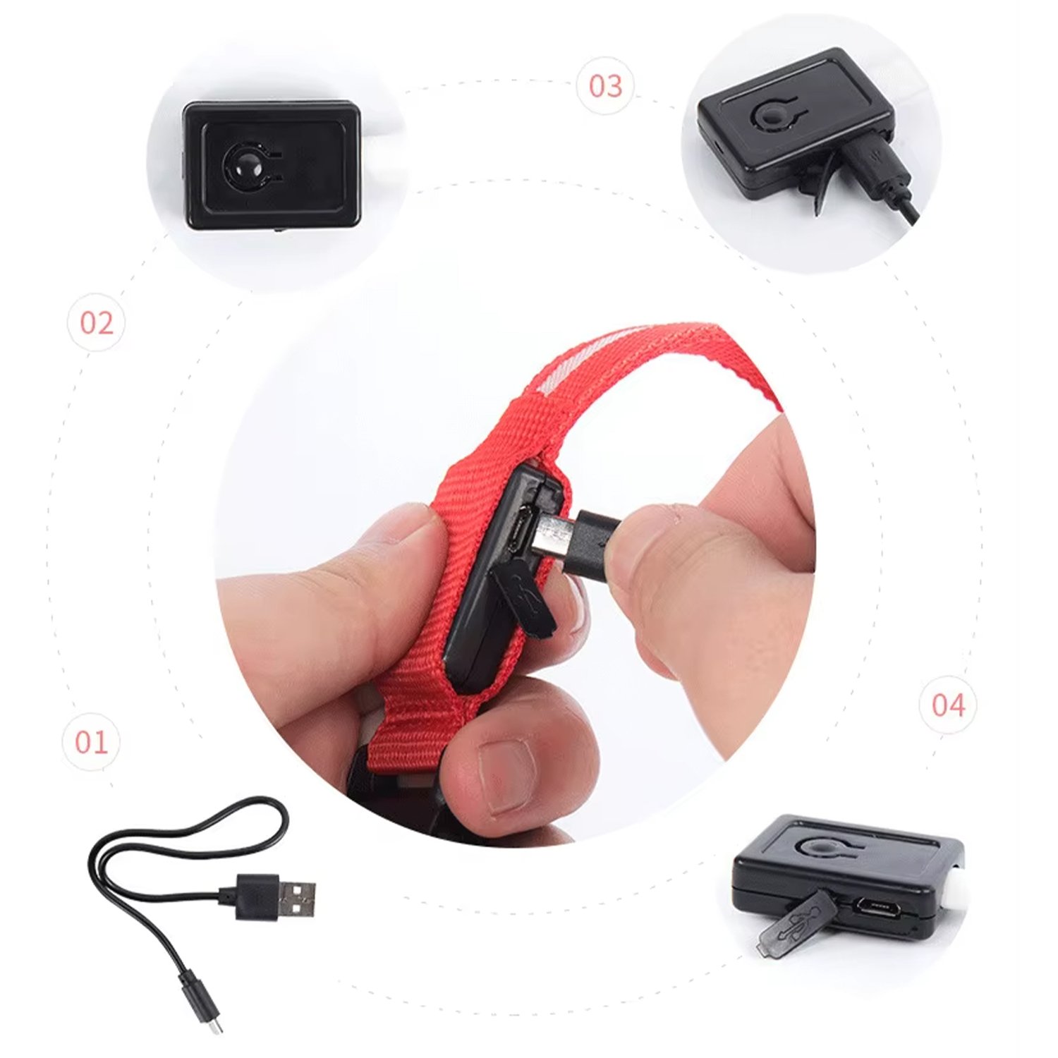 Pet Supplies LED Dog Pets Collars USB Rechargeable with Design Glowing dog collar Adjustable Flashing collar led for dogs