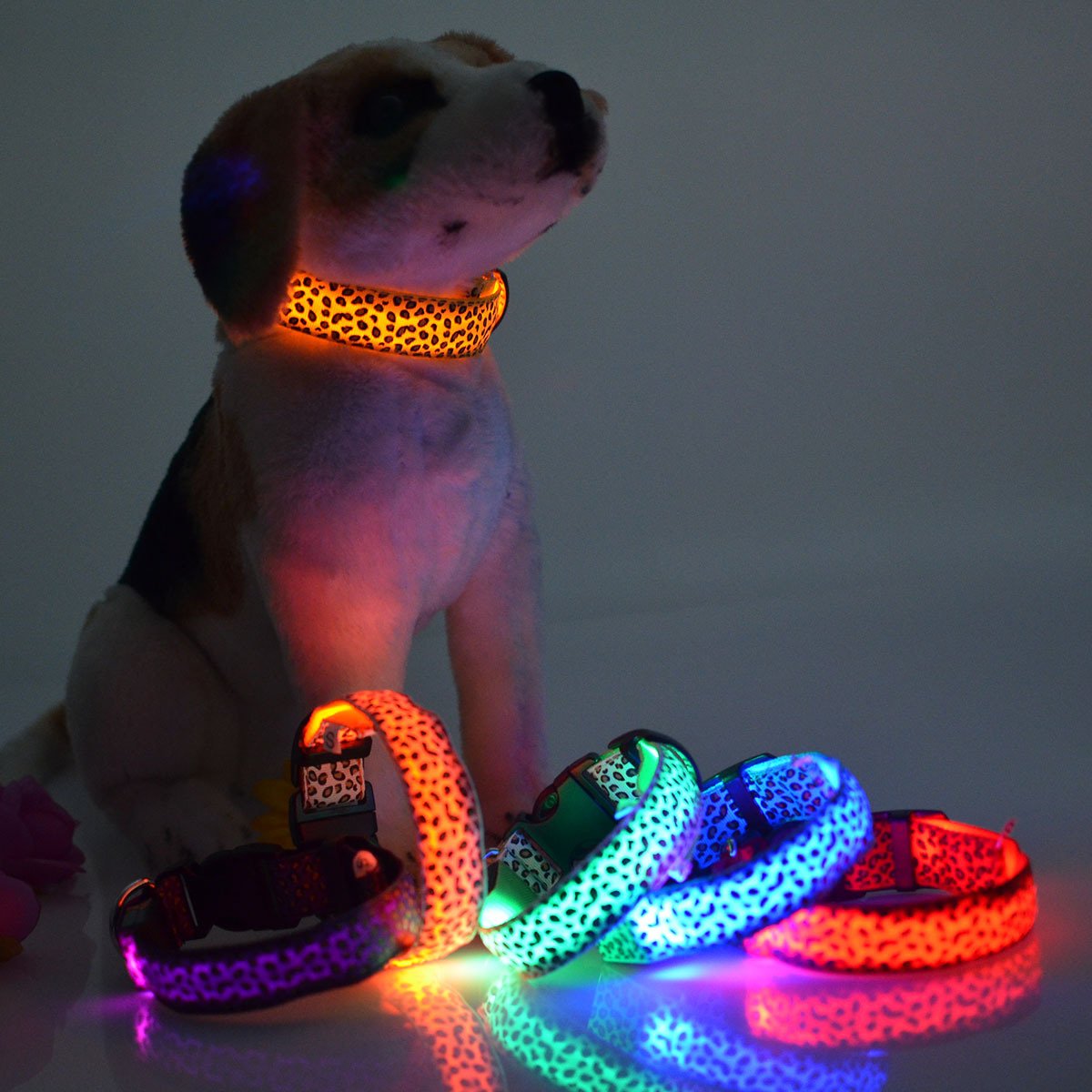 Pet Supplies LED Dog Pets Collars USB Rechargeable with Design Glowing dog collar Adjustable Flashing collar led for dogs