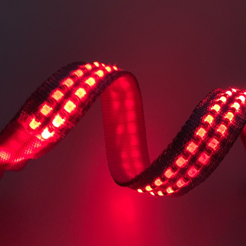 Luxurious Nylon Pet Collar With LED Light For Anti-Lost And Visible Leash At Night, Suitable For Dogs And Cats