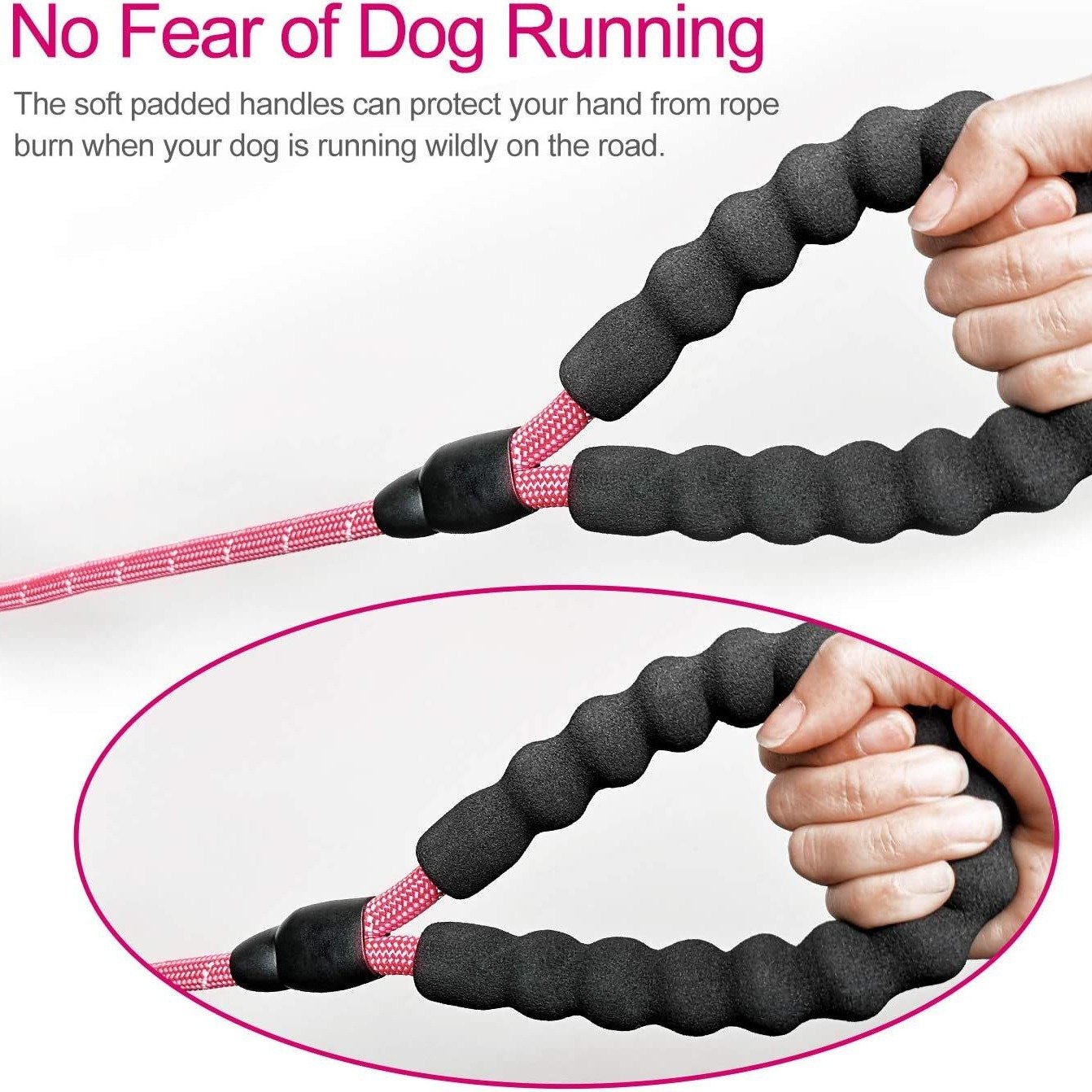 Dog Leash Harnesses Leads for Dogs Walking Slung Shoulder Hands Free Leashes Running Dog Chain Multifunctional Double-head Leash