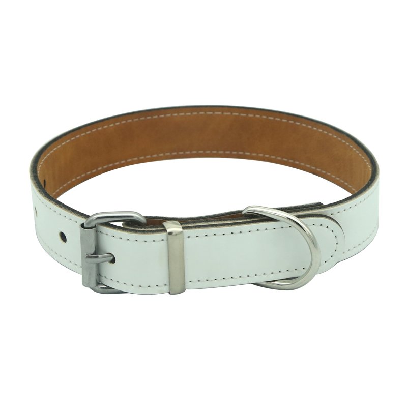 High quality sublimation blanks leather pet collar and leash for dog