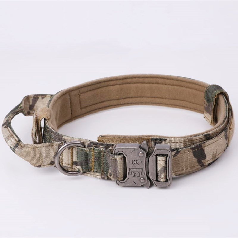 Durable Tactical Dog Collar Leash Heavy Duty Medium Large Dogs Collars German Shepherd Walking Training Accessories