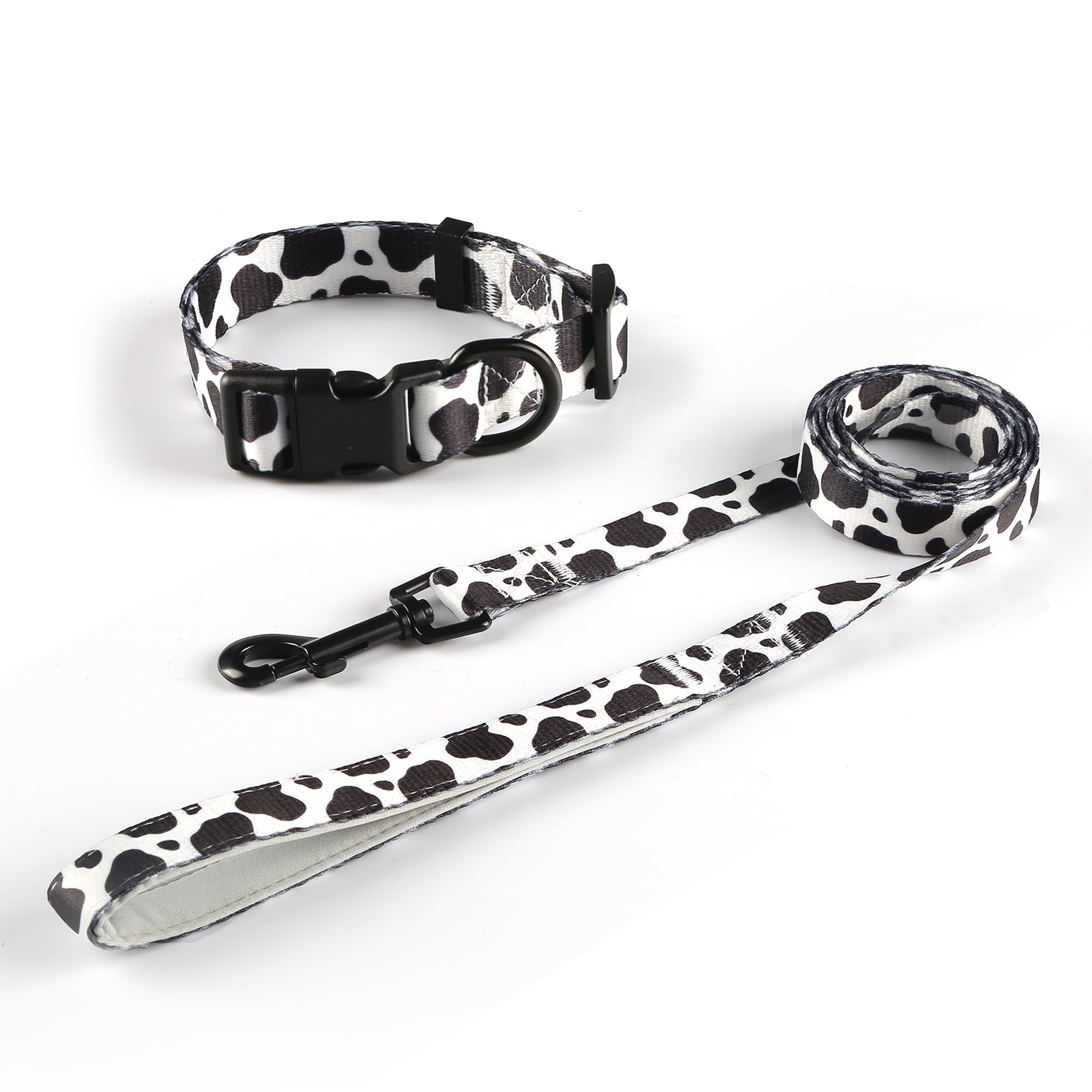 Dog Leash Manufacturer Custom Logo Pattern Neoprene Padded Handle Dog Lead Pet Collars Leashes Custom Pet Dog Leash