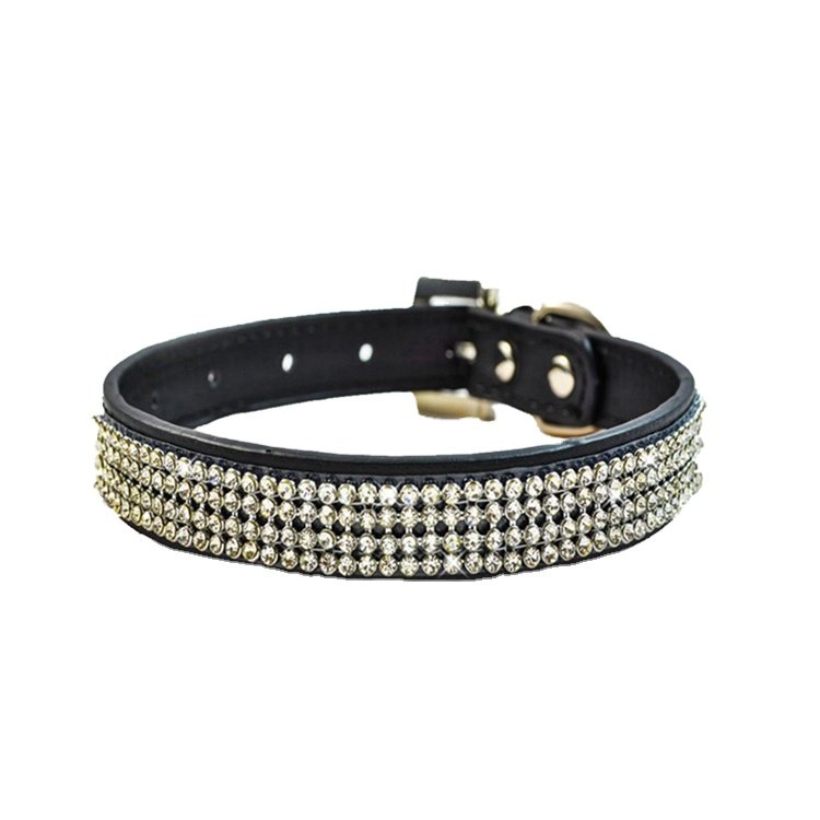 Luxury bling bling studded pet dog collar