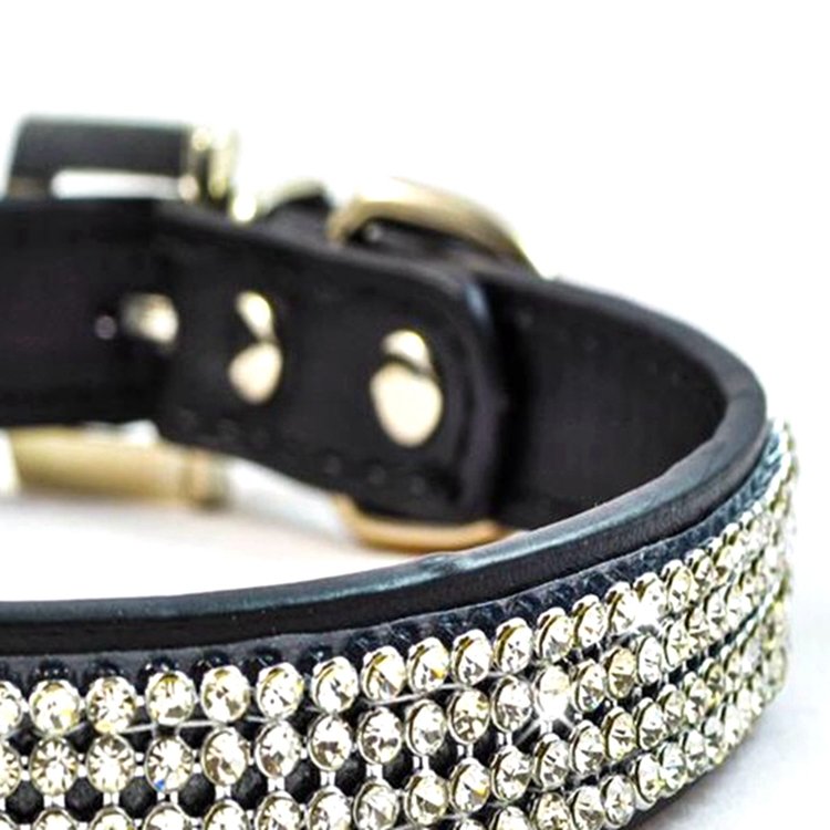 Luxury bling bling studded pet dog collar