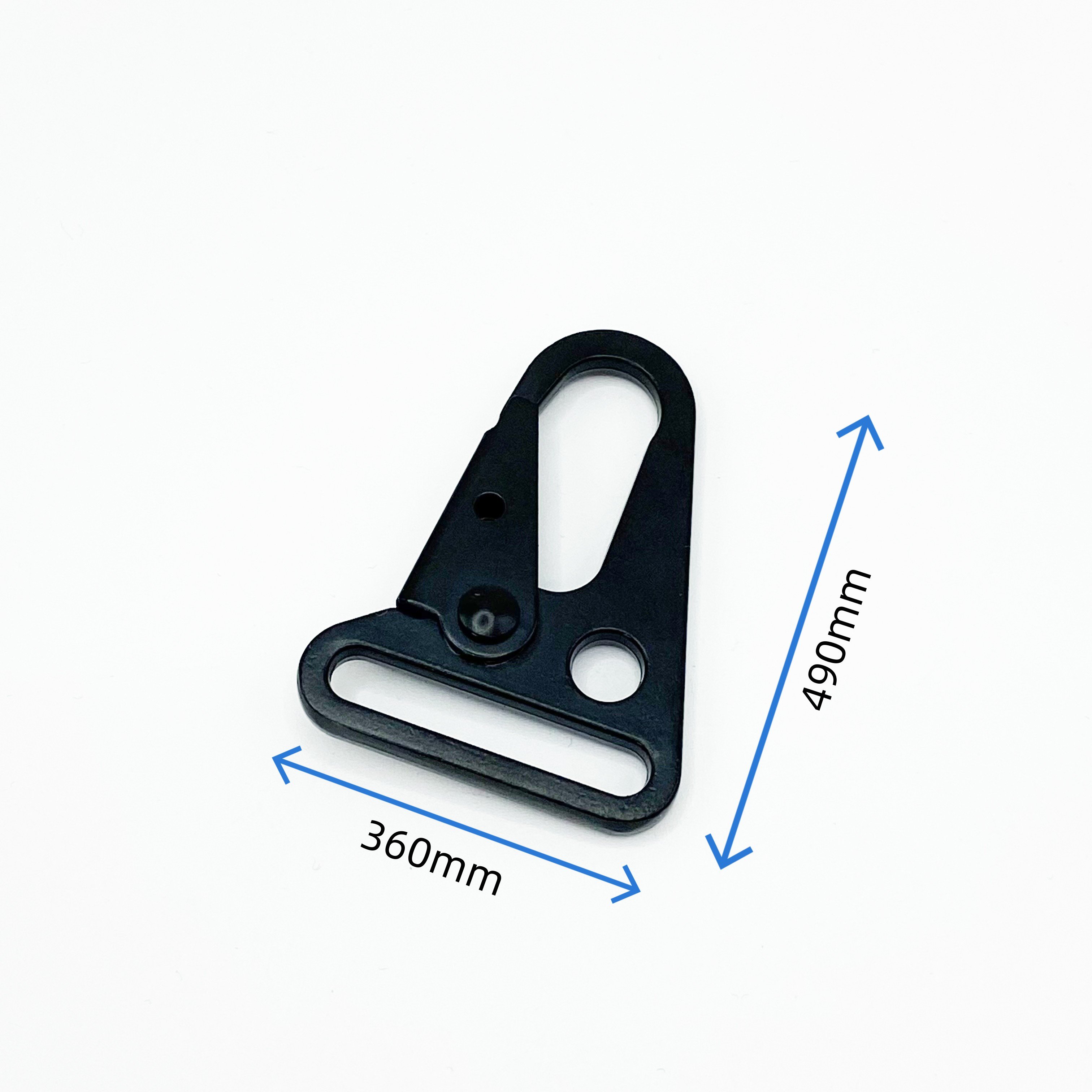 Factory Wholesale Metal Key Chains Zinc Alloy Buckle Black Snap Hook Triangle Clip Olecranon Buckle