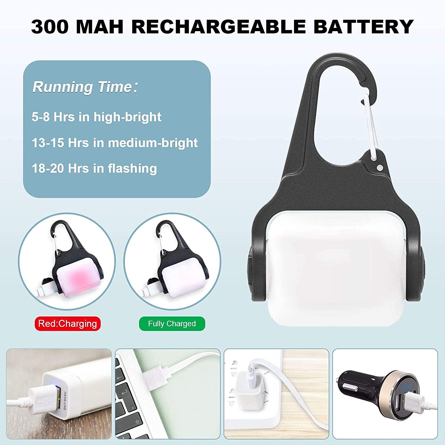 UMIONE Dog Collar Pendant Light LED Clip Light Rechargeable Luminous Safety Warning Dog Harness Light