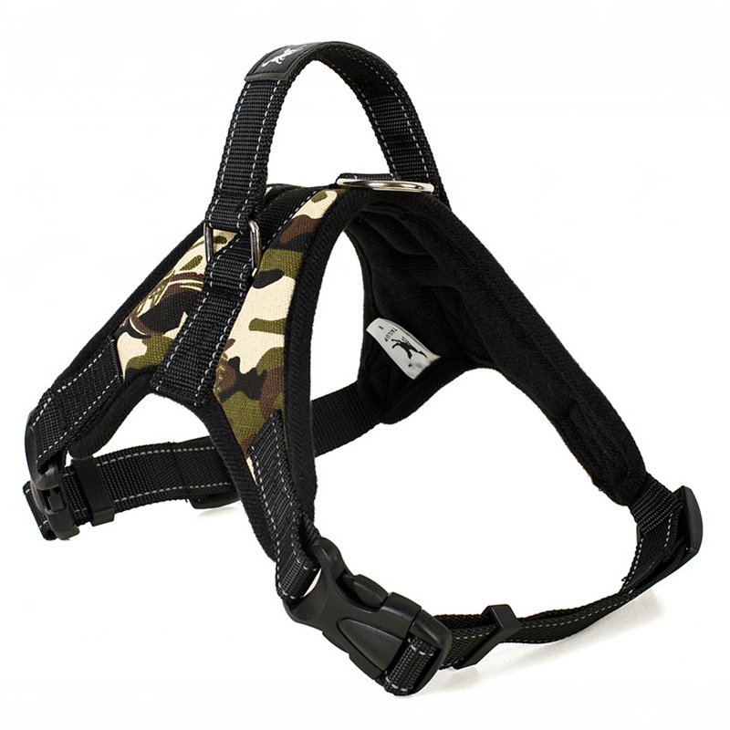 Top Seller Large Fiber Chest Harness Set for Pets Print Pattern Dog Safety Vest with Ribbons and Breakaway Collar Leash
