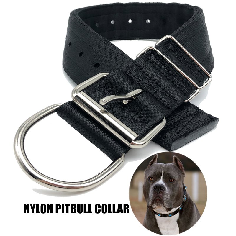 Dog 2-inch Large Collar Pitbull Other Pets Training Product Supplies Print Pattern 4-layer Heavy-duty Nylon RIBBONS BREAKAWAY