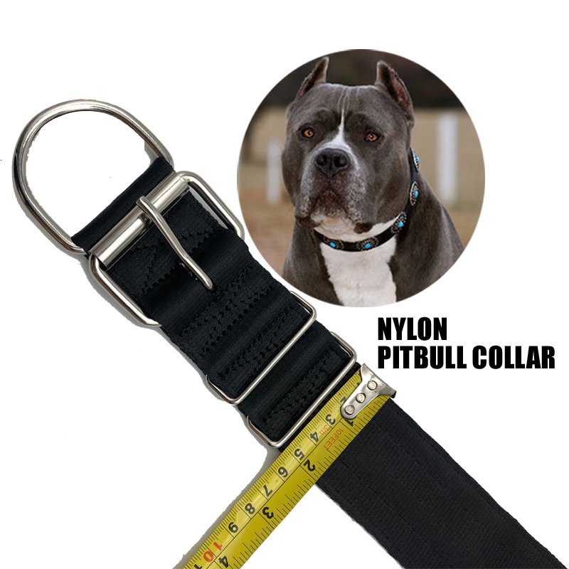 Dog 2-inch Large Collar Pitbull Other Pets Training Product Supplies Print Pattern 4-layer Heavy-duty Nylon RIBBONS BREAKAWAY