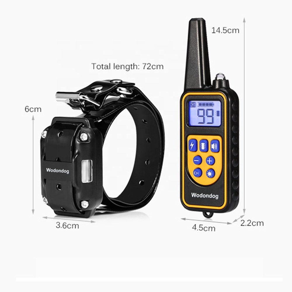 Wodondog L880-2 Rechargeable Waterproof Ip67 Dog Training Collars With 800m Remote For 2 Dogs