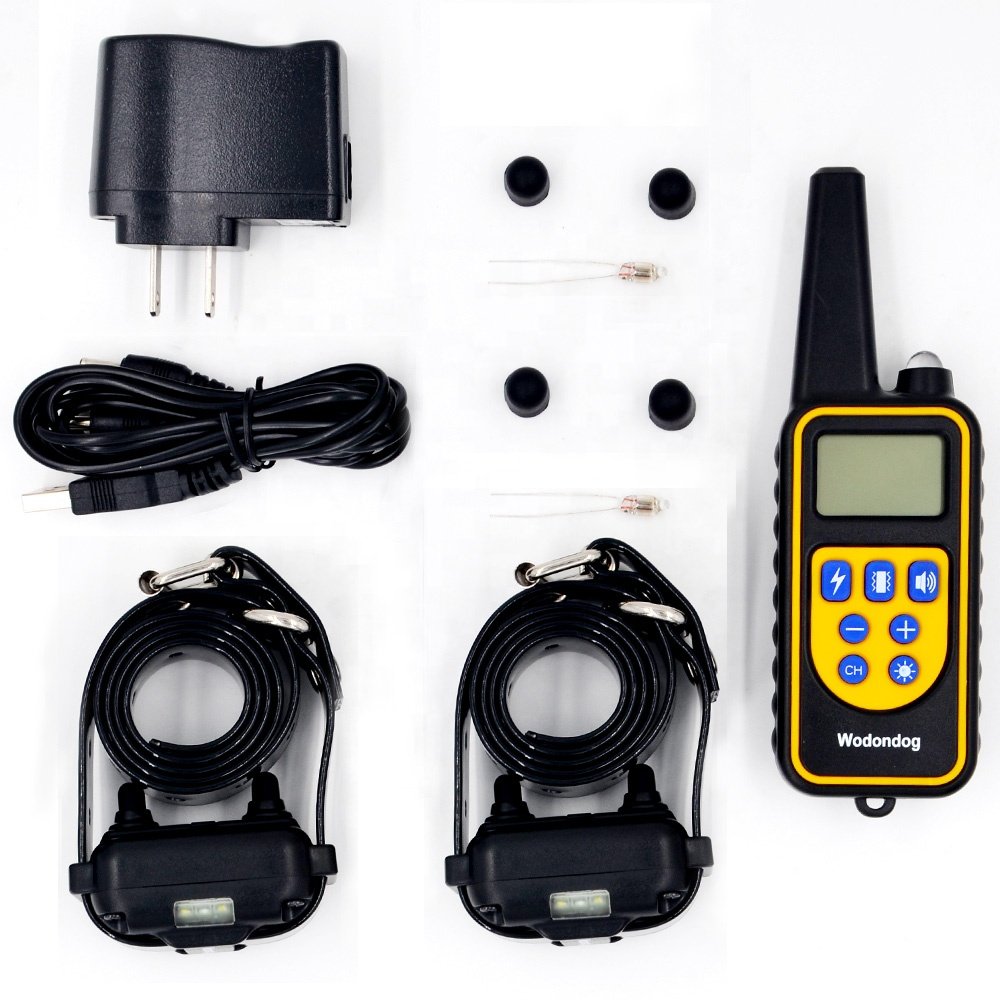 Wodondog L880-2 Rechargeable Waterproof Ip67 Dog Training Collars With 800m Remote For 2 Dogs