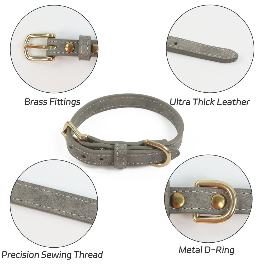 3 in 1 2 Meter Length Adjustable Double Heads Dog Collar Leash with Genuine Brass Metal Elements