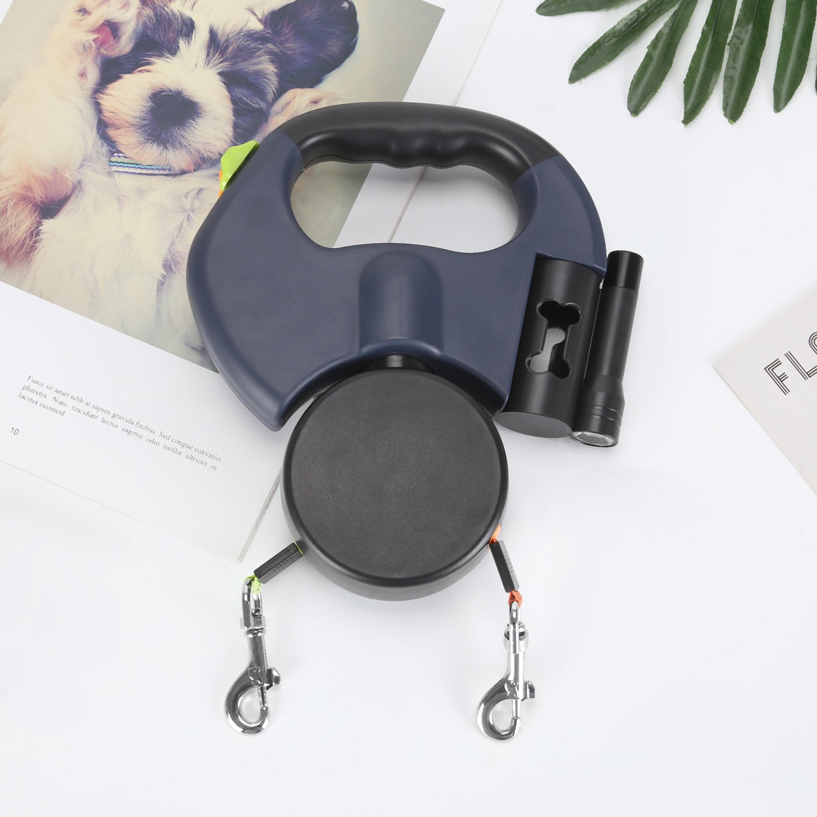 2 Color Retractable Dual Double Pet Leash Rope Zero Tangle Walk For Two Dog Walk The Dog Adjustable Pet Leash Pet Supplies