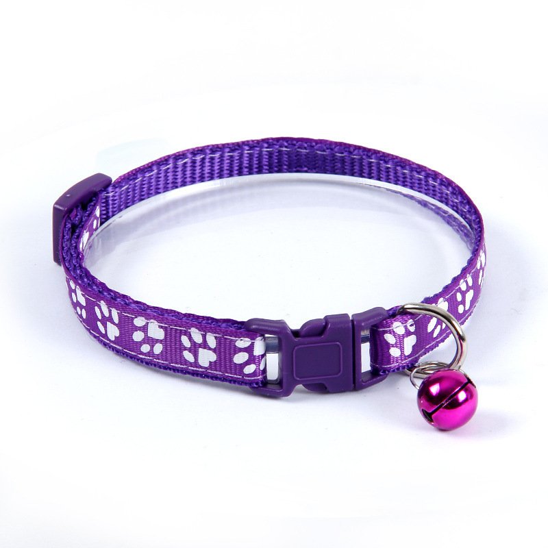 Easy Connect Adjustable Prong Nylon Dog Neck Collar with Comfort Bungee Loop