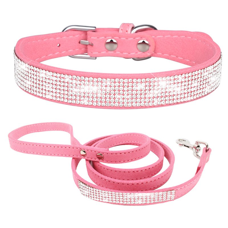 Exquisite small medium dog collar and leash high quality dog products pet accessories