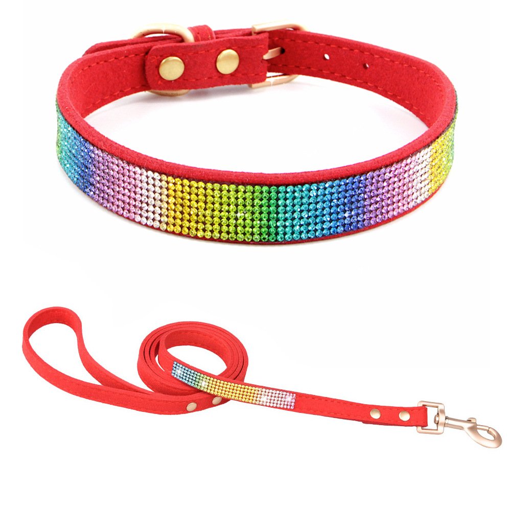 Exquisite small medium dog collar and leash high quality dog products pet accessories