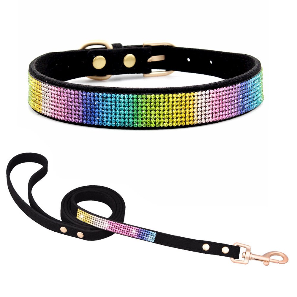 Exquisite small medium dog collar and leash high quality dog products pet accessories