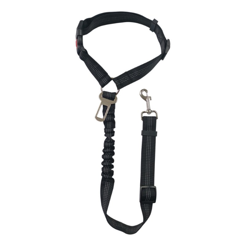 Pet car safety ropedog leash circular elastic stretchable reflective travel dog leash collardog collar and leash set