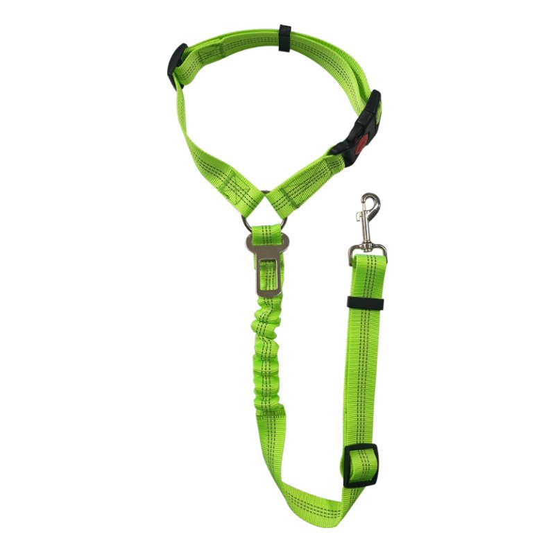 Pet car safety ropedog leash circular elastic stretchable reflective travel dog leash collardog collar and leash set
