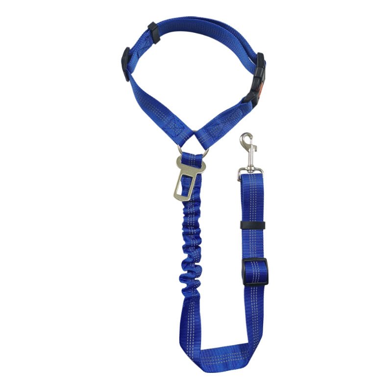 Pet car safety ropedog leash circular elastic stretchable reflective travel dog leash collardog collar and leash set