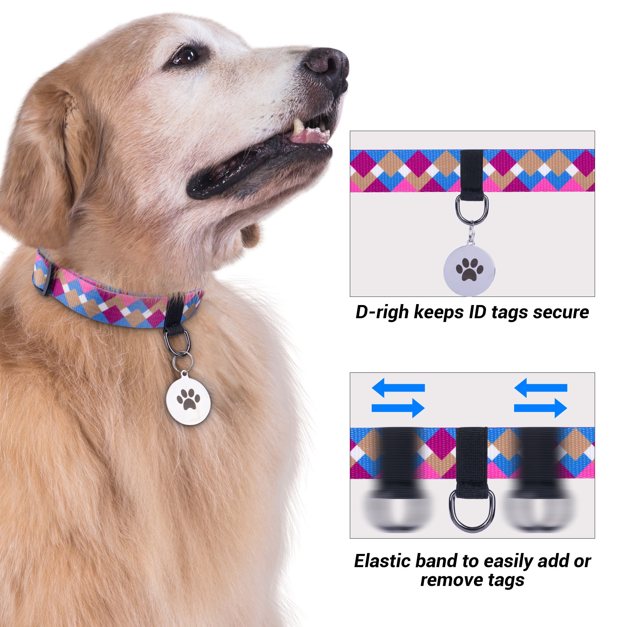 Custom Design High Quality Personalized Pet Dog Collar Sublimation Soft Polyester Custom Printed Logo Wholesale