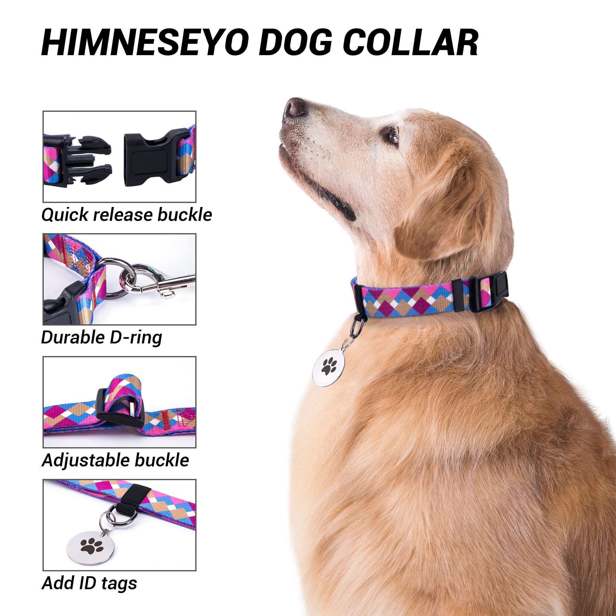 Custom Design High Quality Personalized Pet Dog Collar Sublimation Soft Polyester Custom Printed Logo Wholesale