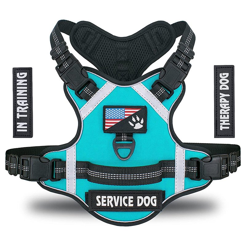 Explosion-Proof Shock-Absorbing Comfortable Night Vision Reflective Pet Harness Easy Traction Harness With Soft Padded Handle