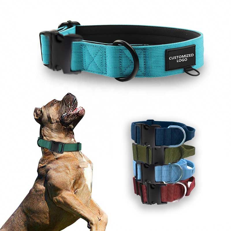 Heavy Duty 2 Inch Nylon Tactical Combat Dog Collar With Safety Control Handle For Large Breed Dogs