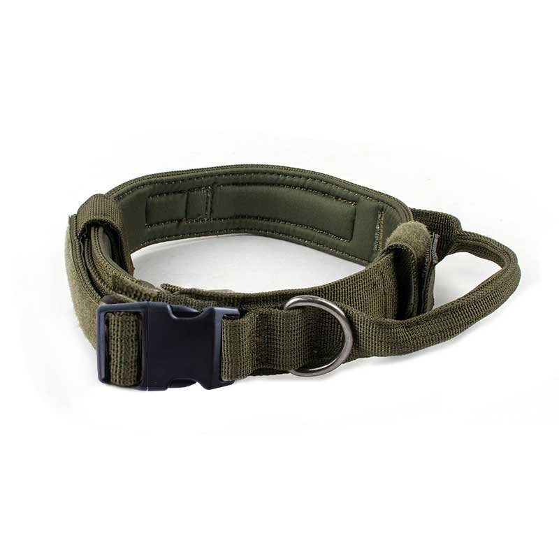 Heavy Duty 2 Inch Nylon Tactical Combat Dog Collar With Safety Control Handle For Large Breed Dogs