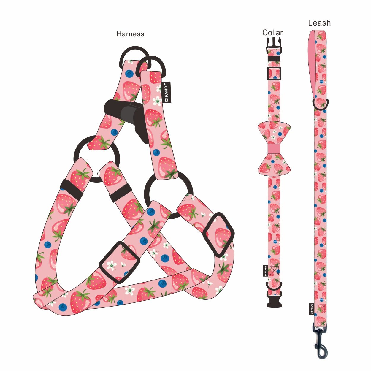 Luxury Accessories for Dogs Cats Nylon Adjustable Metal Buckle And Leash Set 2022 Custom Pattern Bandana Pet Supplies