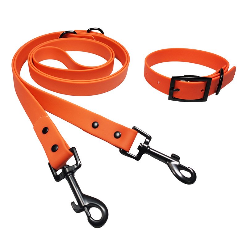 Cheap Made In China Waterproof Weather-Resistant Pvc Coated Leather Nylon Webbing Dog Collar Leash Set