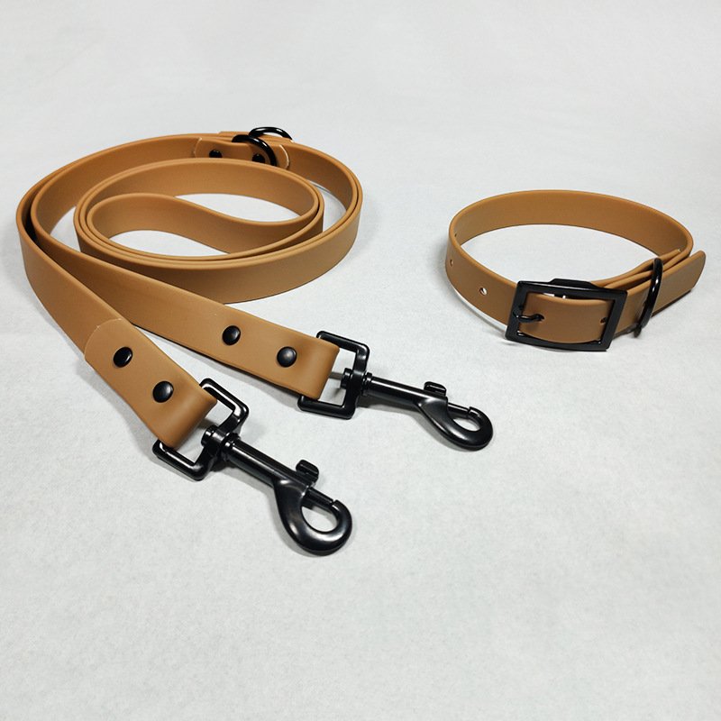 Cheap Made In China Waterproof Weather-Resistant Pvc Coated Leather Nylon Webbing Dog Collar Leash Set